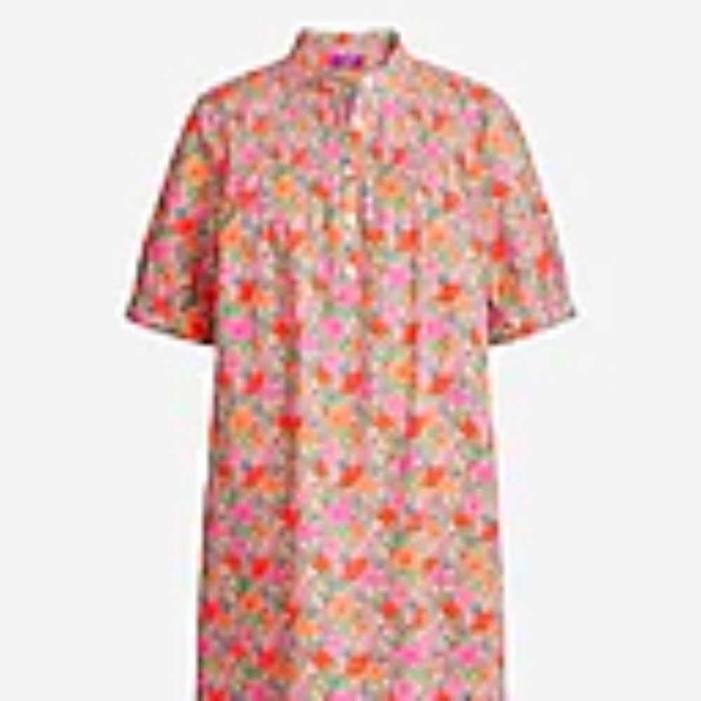 J. Crew Short-sleeve mini shirtdress in Liberty® Meadow Song fabric